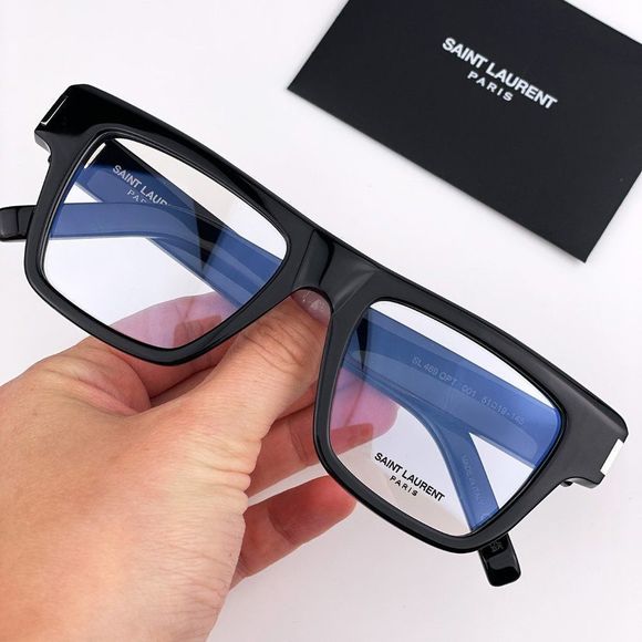 Saint Laurent  SL 469 Wave 001 Sunglasses Black Smoke Square Unisex - Picture 2 of 12